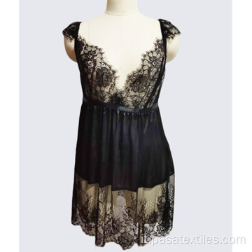 nuove donne plus size pizzo con scollo a V set sexy